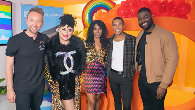 Baga Chipz, Sinitta & Michael Gunning support Debt Free London’s helpline for the LGBTQI+ community