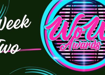 Black and Pink graphic for week two of WOW awards
