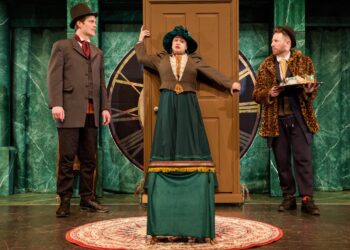 The cast of The Time Machine on stage