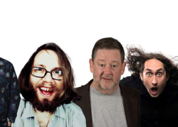 L-R Jason Manford, Daniel Kitson, Johnny Vegas, Ross Noble