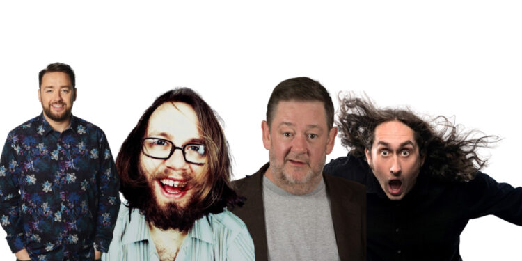L-R Jason Manford, Daniel Kitson, Johnny Vegas, Ross Noble
