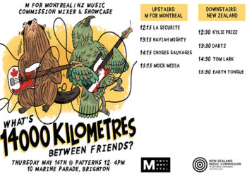 The flyer for the New Zealand music commission's stage at the great escape