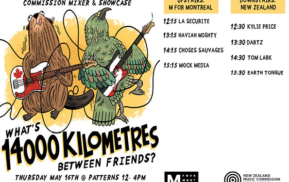 The flyer for the New Zealand music commission's stage at the great escape